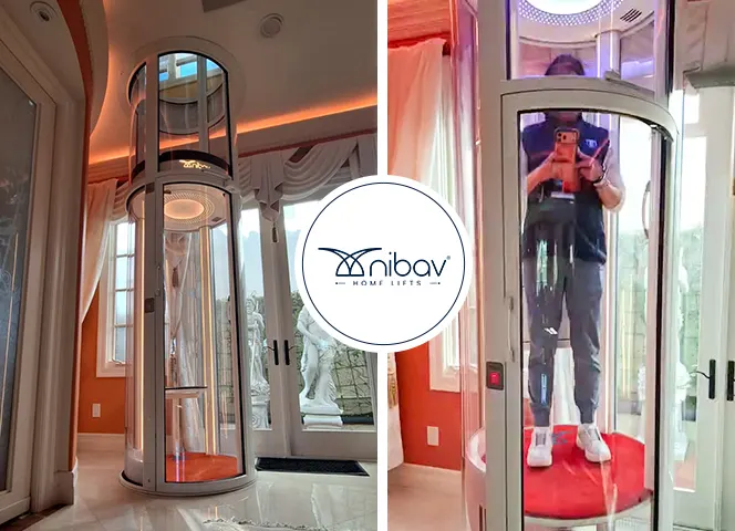 modern home elevator inside luxury california home